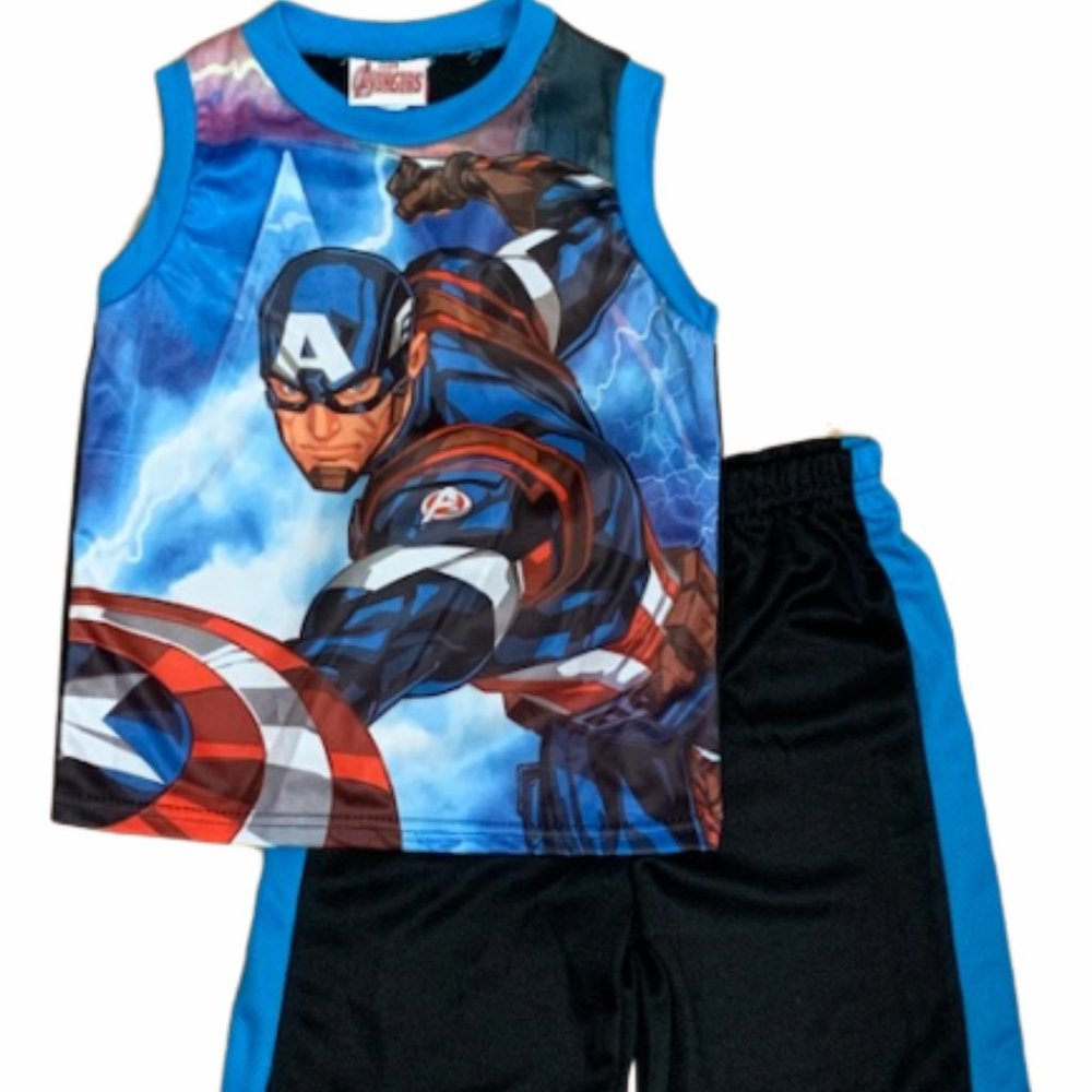 CAPTAIN AMERICA KIDS SHORT SET